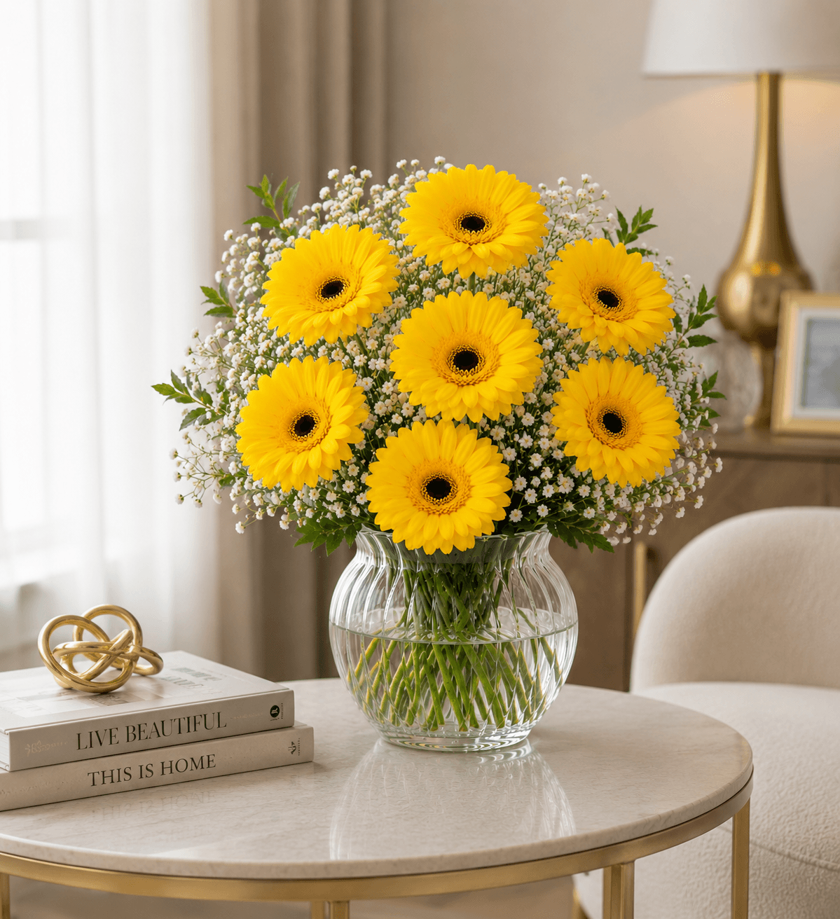Yellow Mystique Gerbera Vase