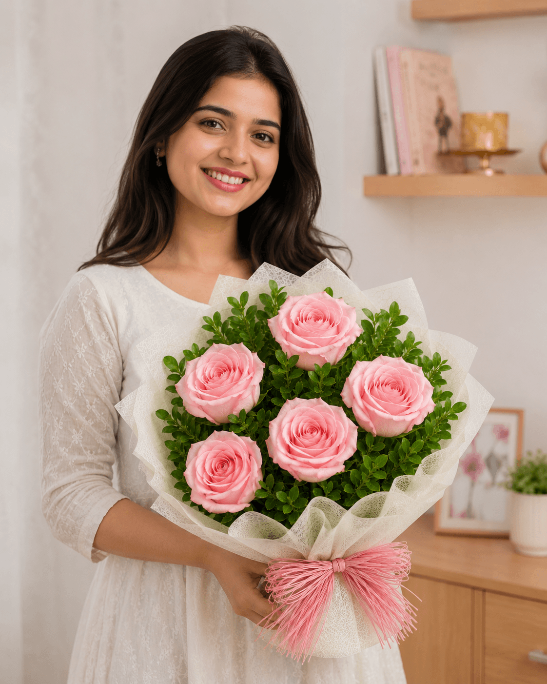 Elegant Pink Rosy Celebration Bouquet