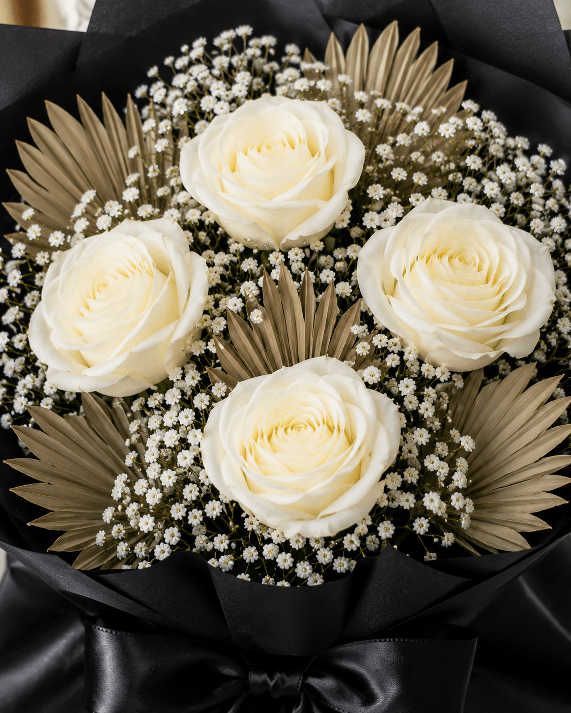 Serene Elegance White Rose Bouquet