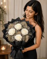 Serene Elegance White Rose Bouquet