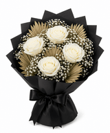 Serene Elegance White Rose Bouquet