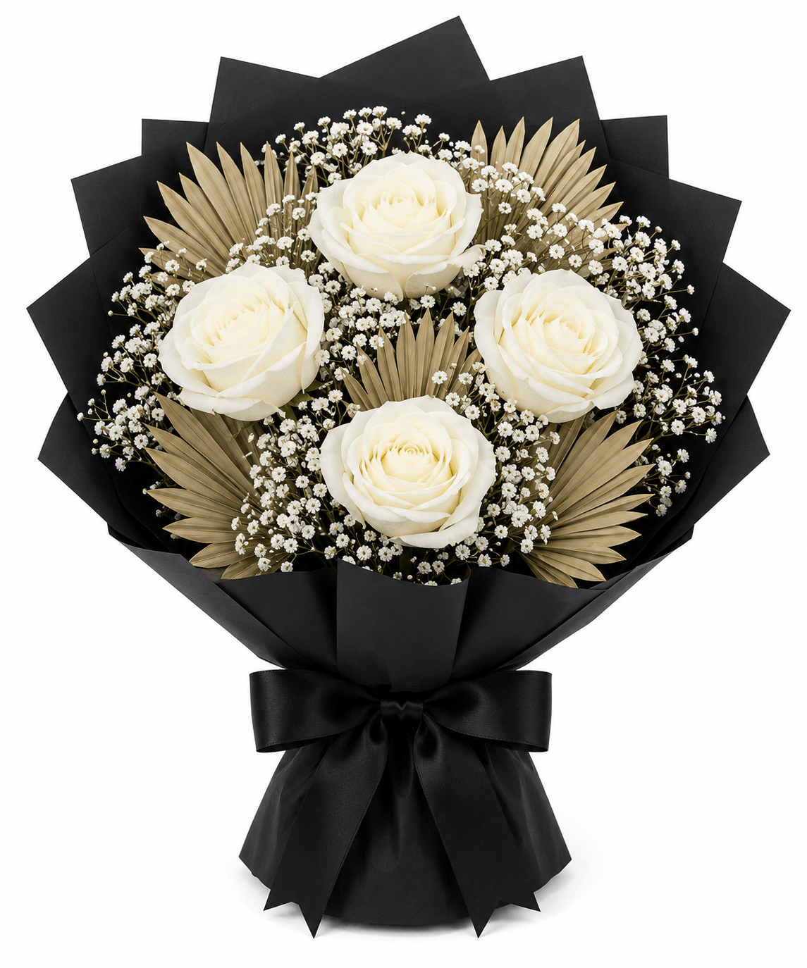 Serene Elegance White Rose Bouquet