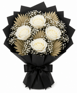 Serene Elegance White Rose Bouquet