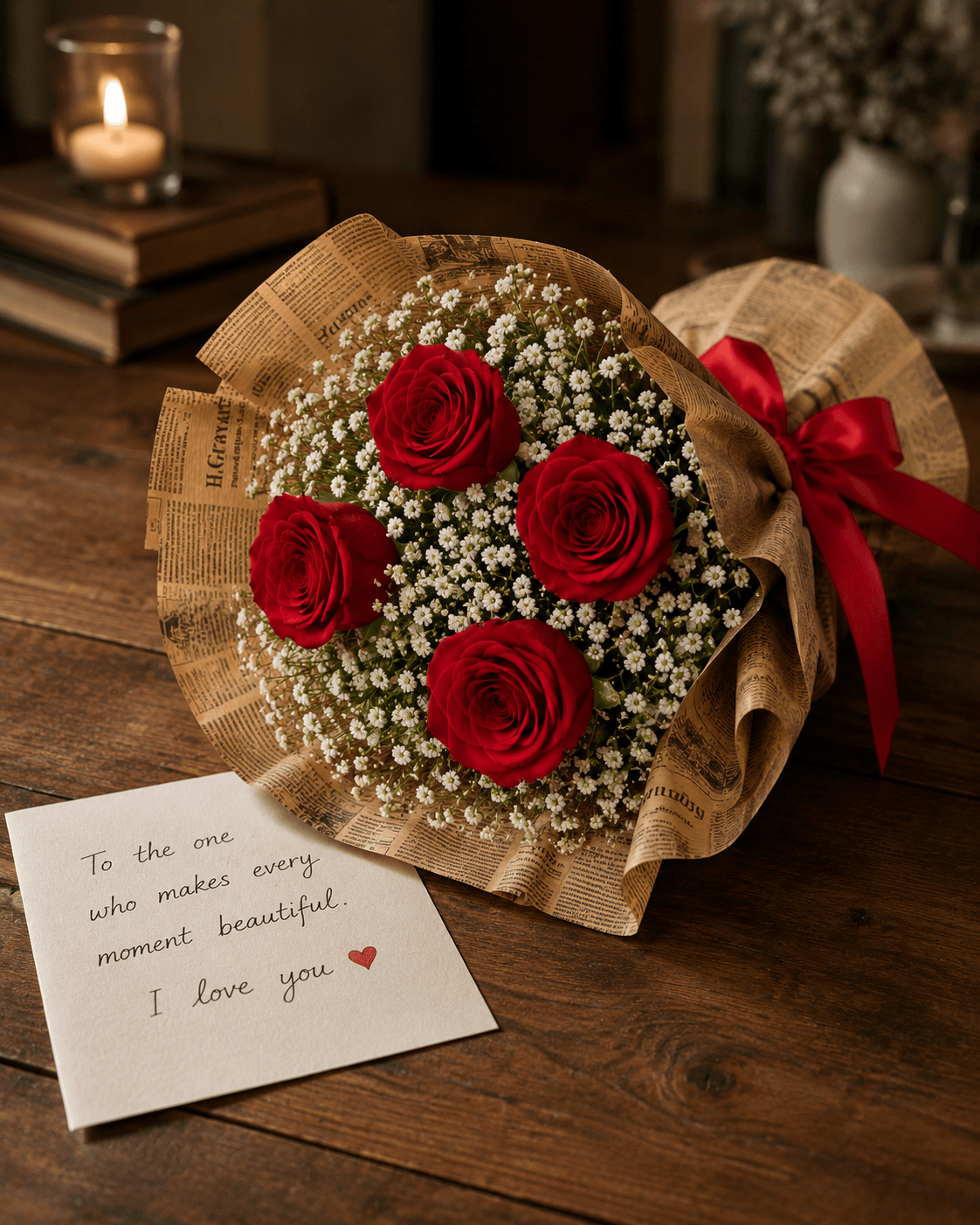 Vintage Rose Wrap Gift