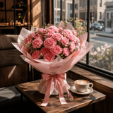Pink Velvet Carnation Bouquet