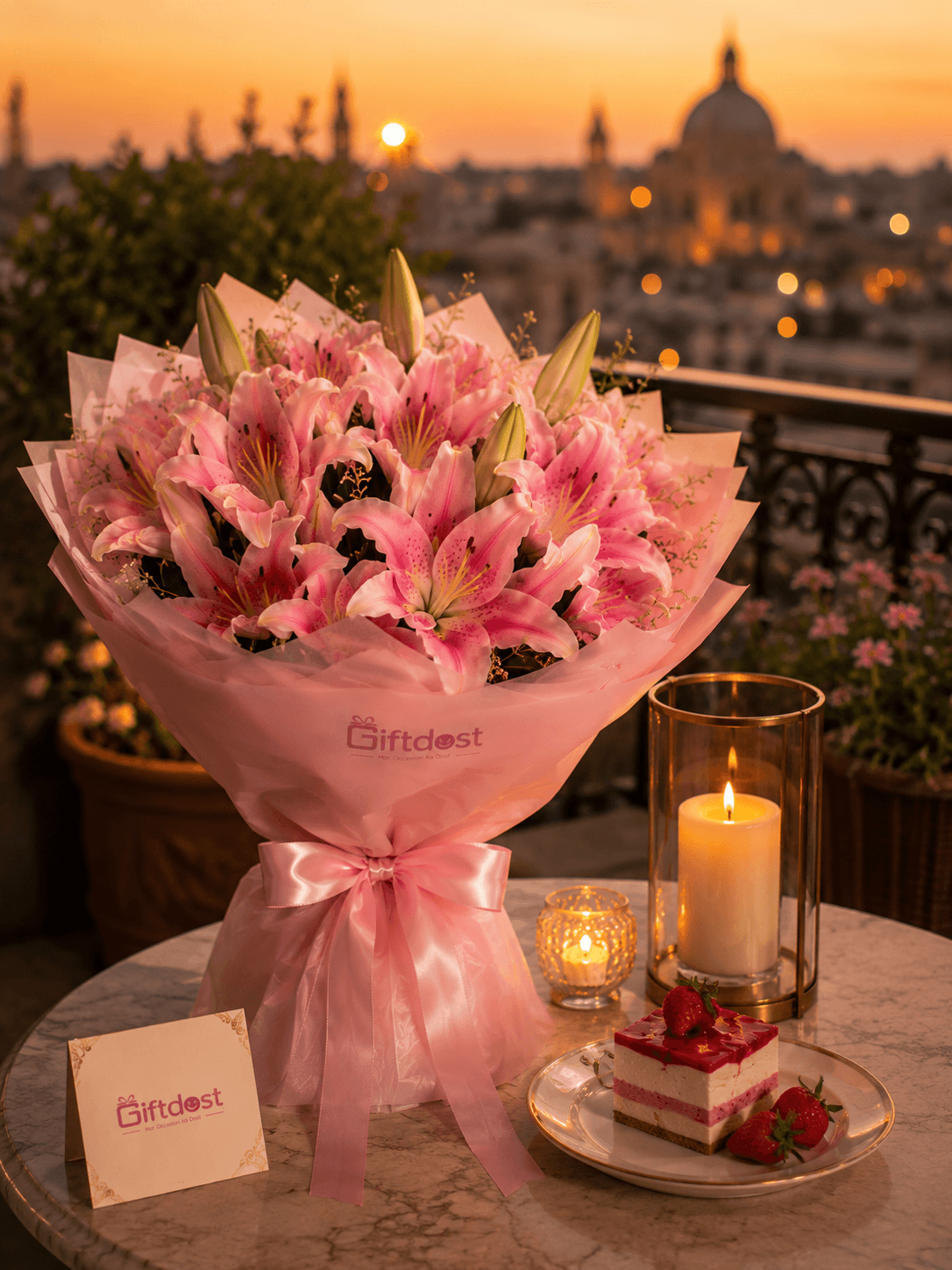 Blushing Lily Elegance Bouquet