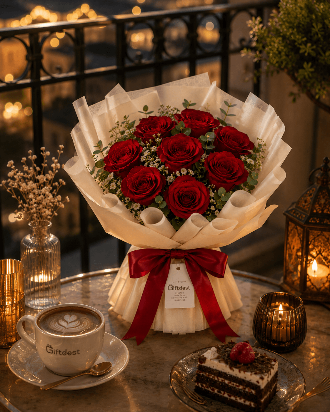 Crimson Bliss Rose Bouquet
