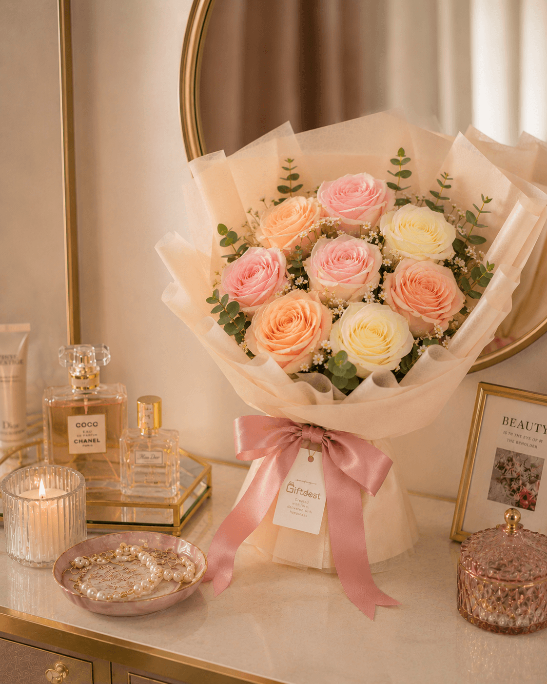 Pastel Dream Rose Bouquet