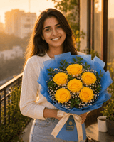 Sunny Charm Rose Bouquet