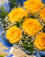 Sunny Charm Rose Bouquet