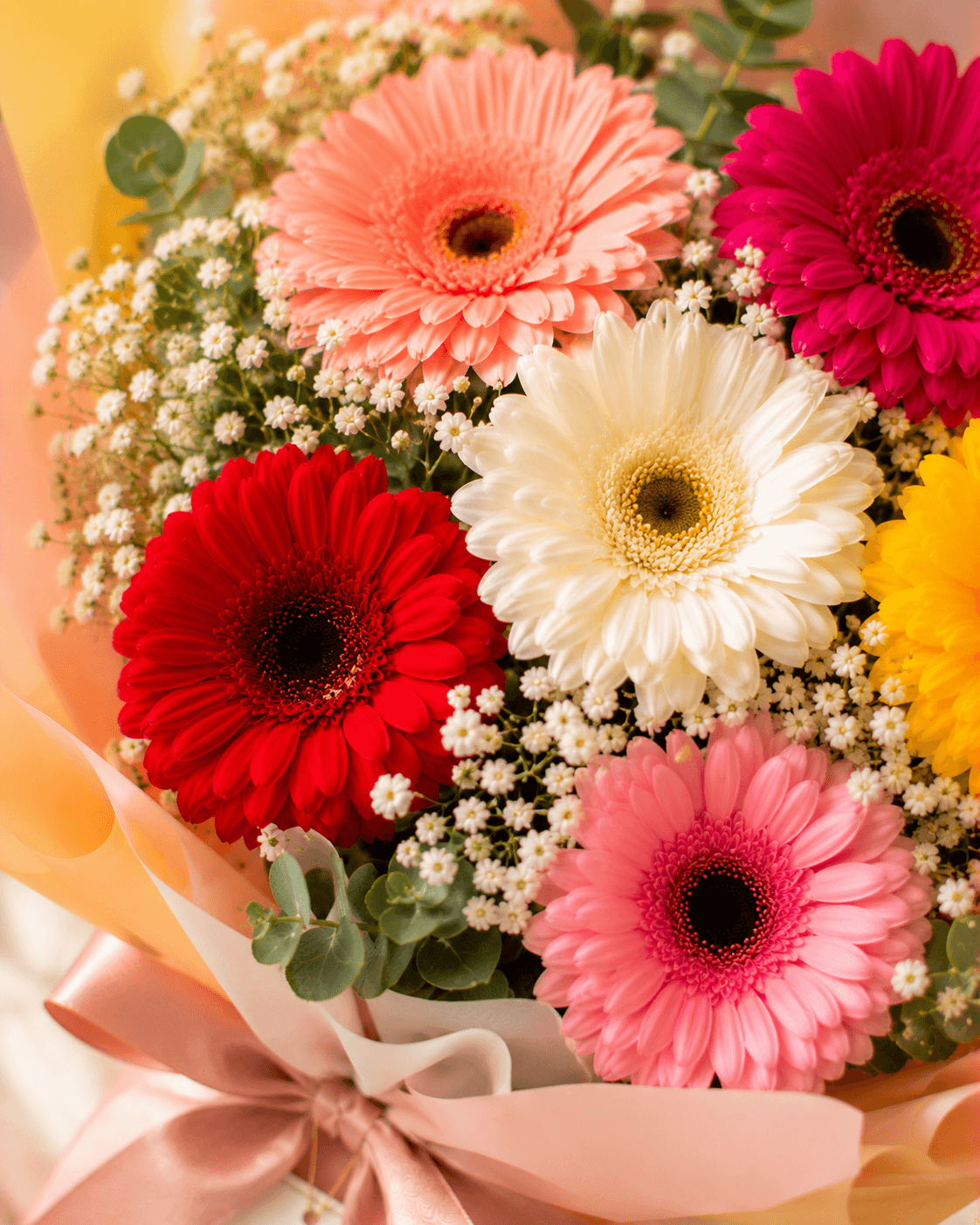 Vibrant Mixed Gerbera Bouquet