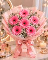Radiant Blushing Gerbera Bouquet