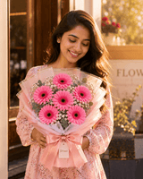 Radiant Blushing Gerbera Bouquet