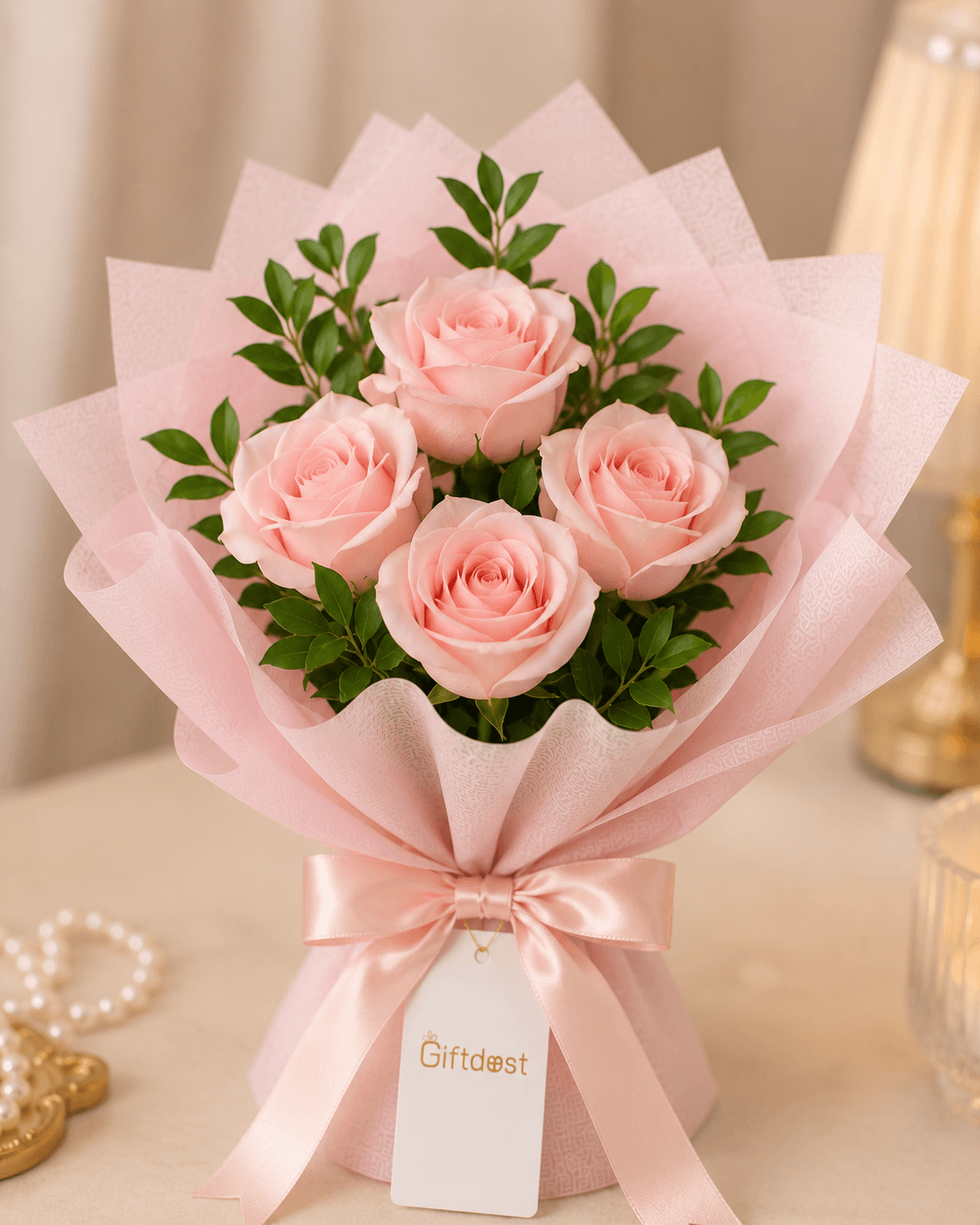 Elegant Pink Rose Bunch