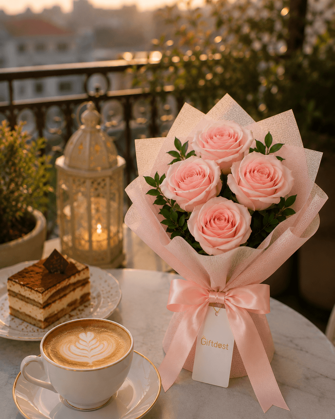 Elegant Pink Rose Bunch