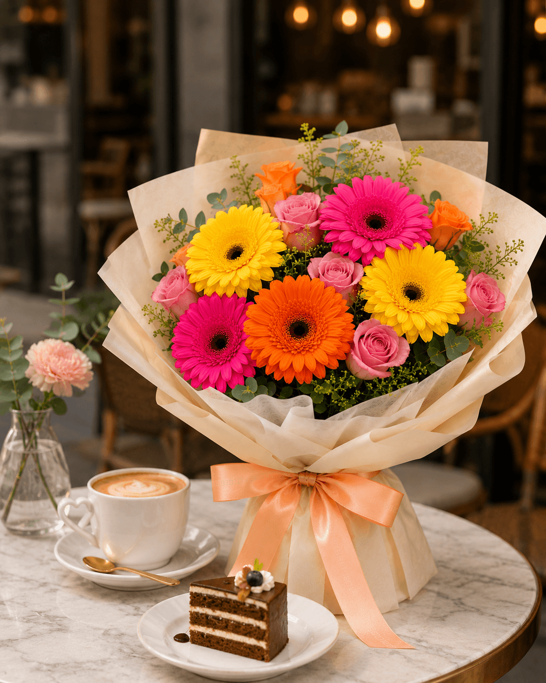 Radiant Mixed Gerbera & Rose Bouquet