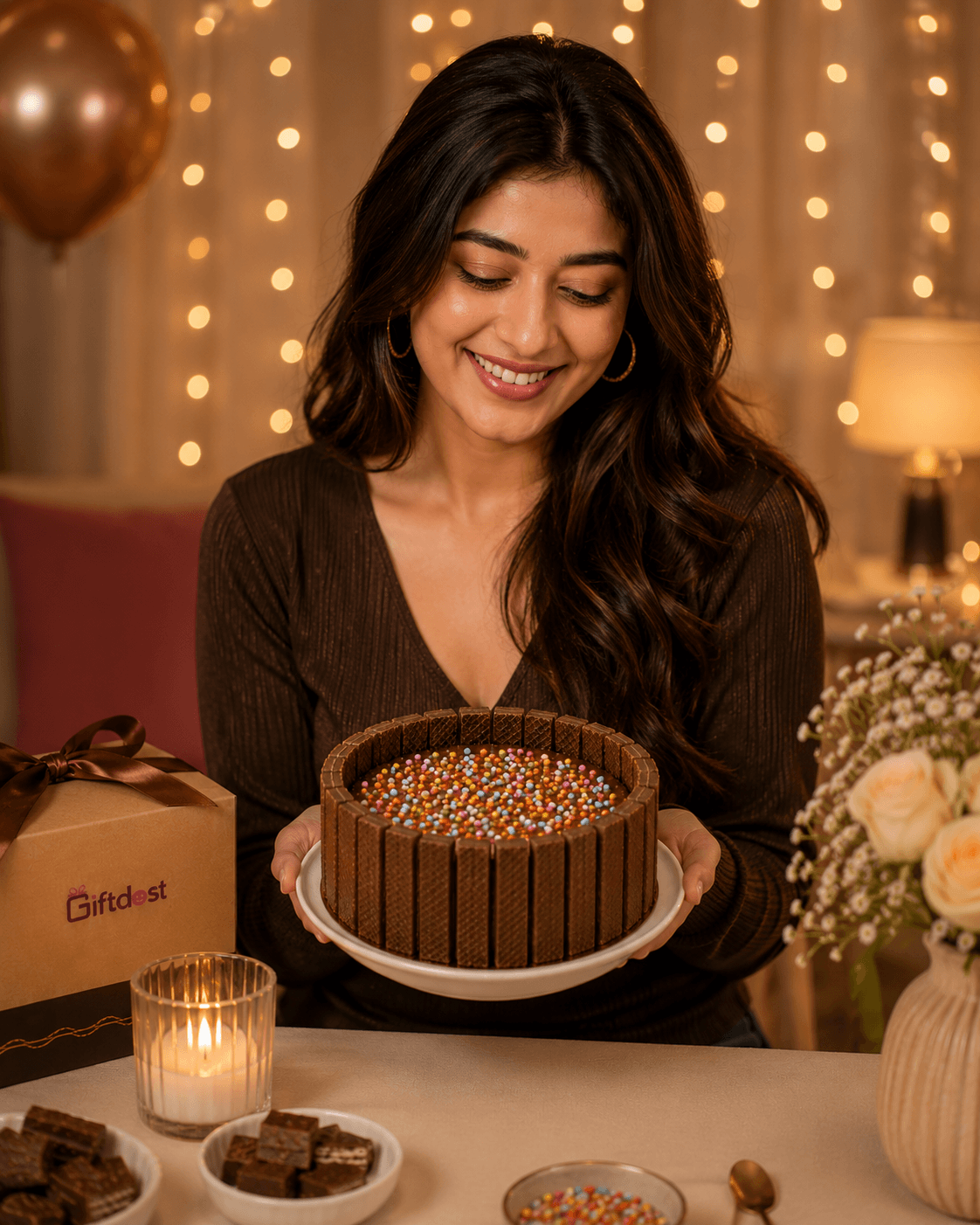 Crunchy Choco Wafer Delight Cake