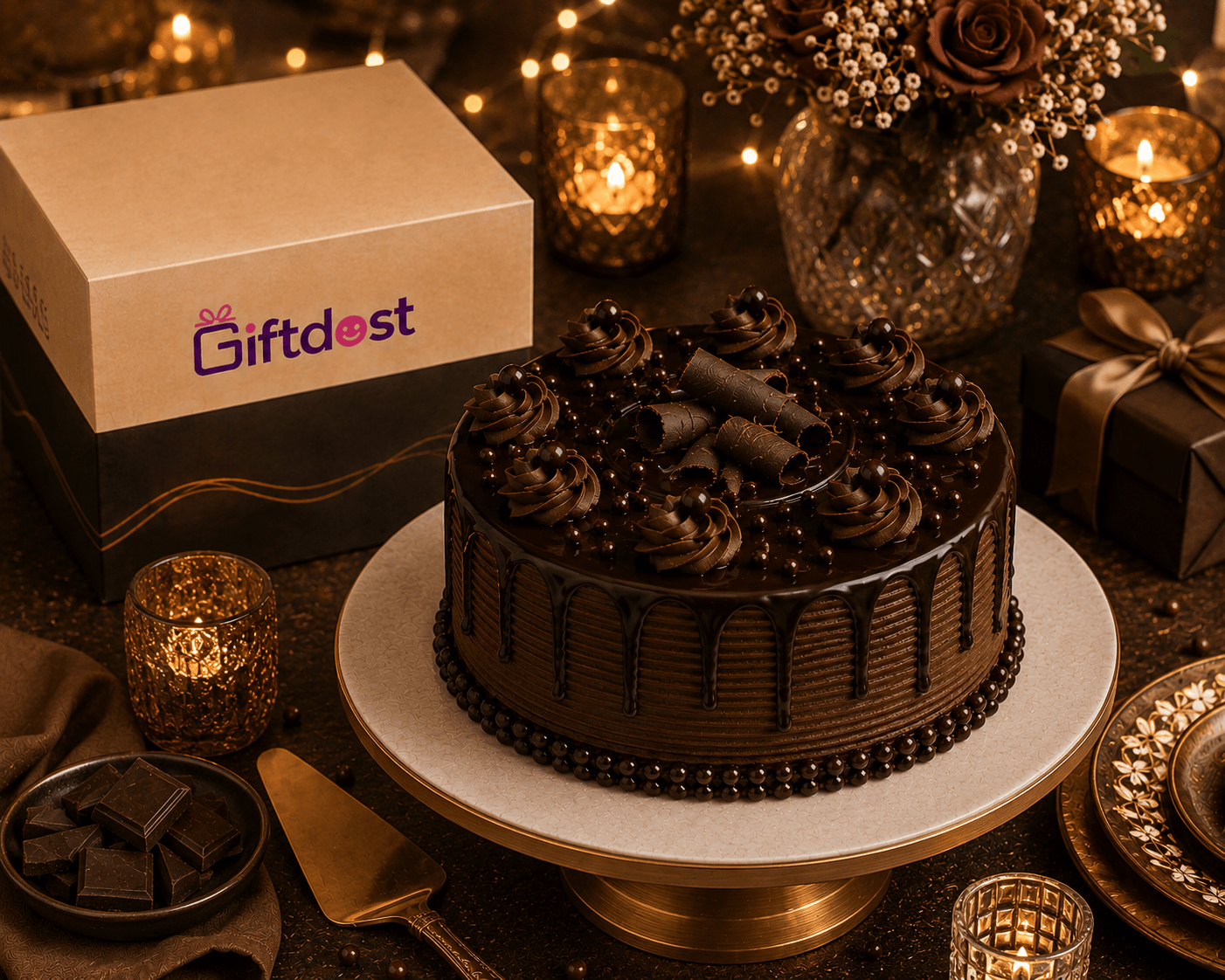 Midnight Chocolate Velvet Cake