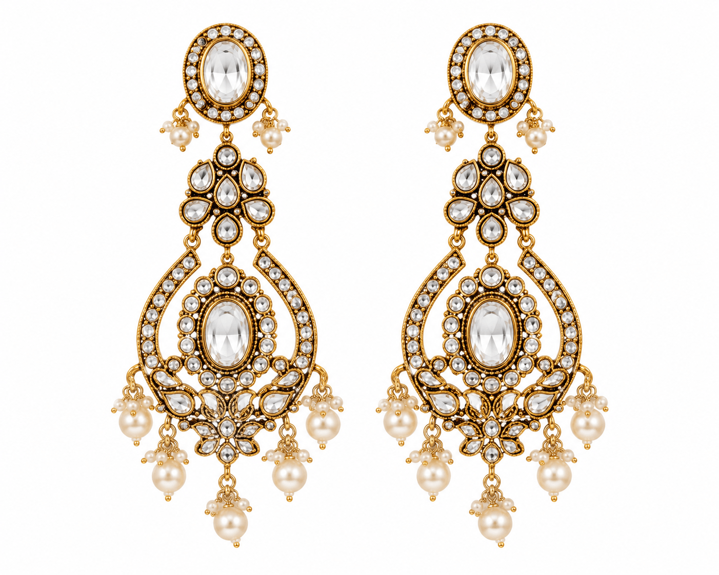Royal Charul Victorian Polki Earrings