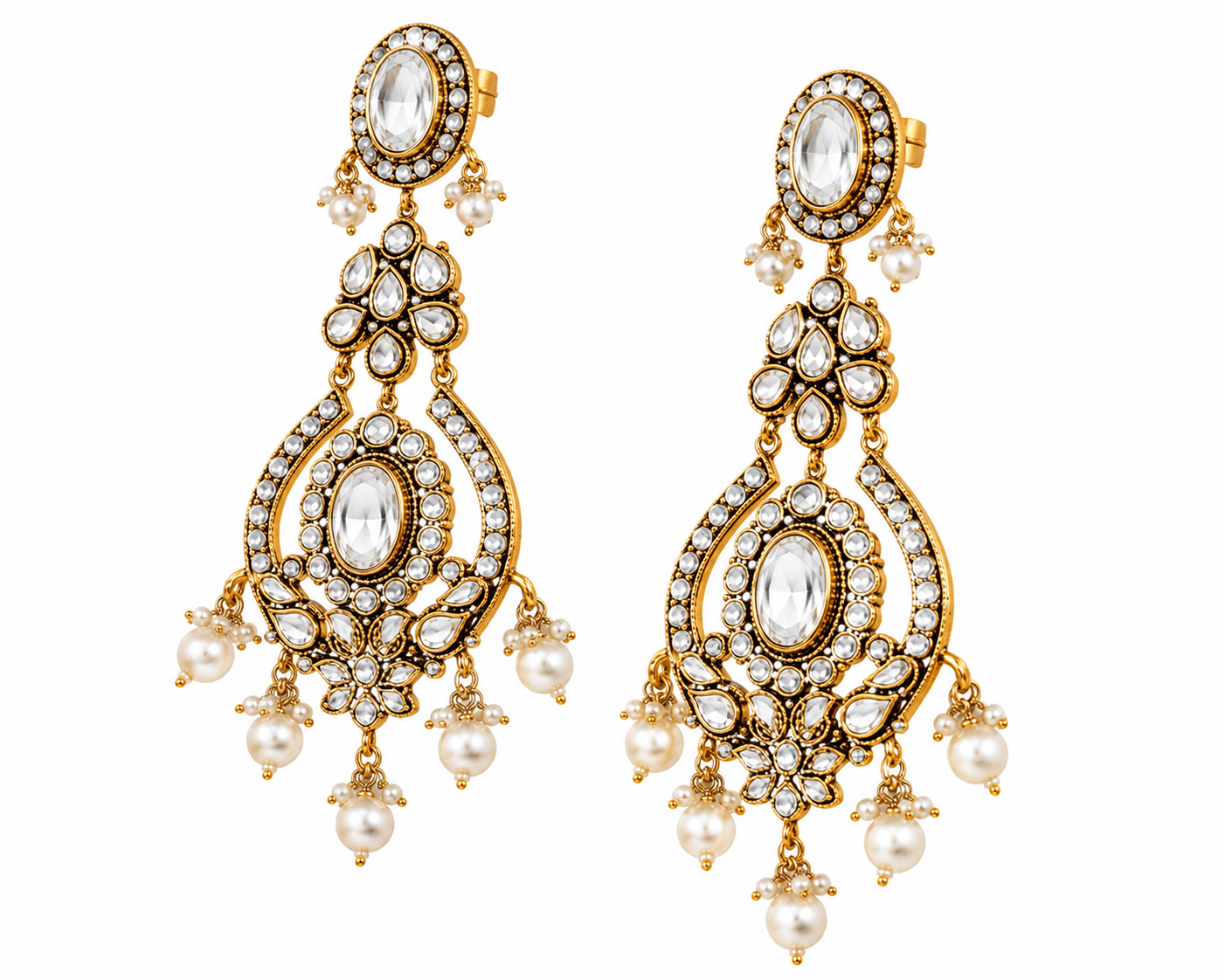 Royal Charul Victorian Polki Earrings