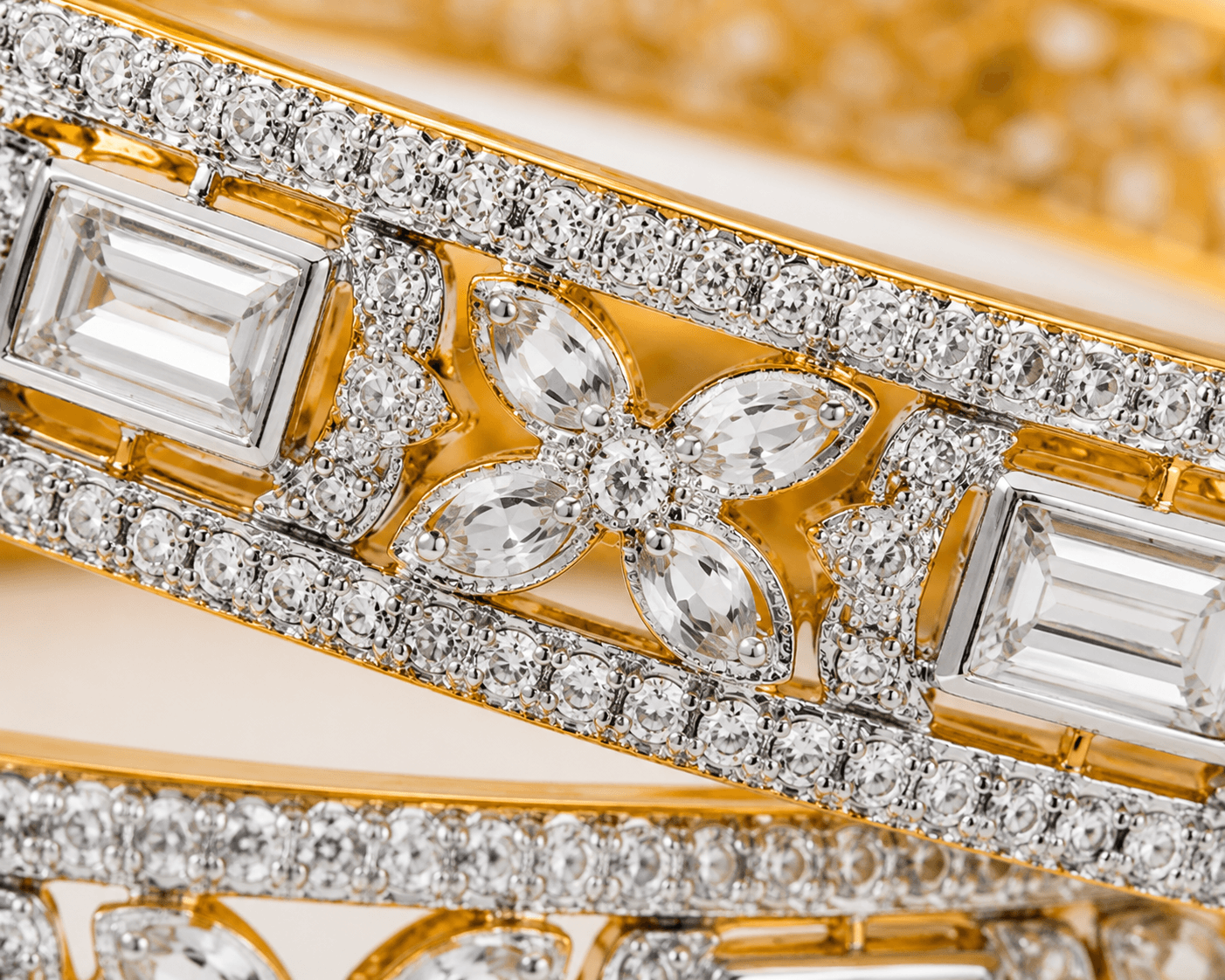 Aria CZ Luxe Designer Bangle Set