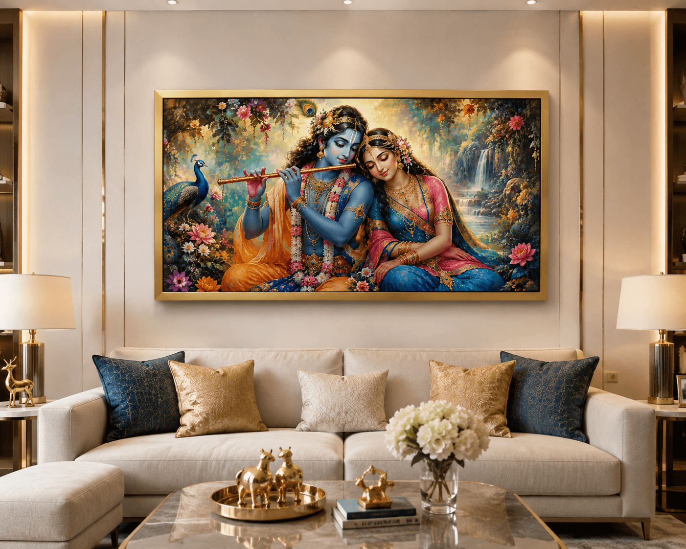 Divine Radha Krishna Premium Acrylic Wall Art