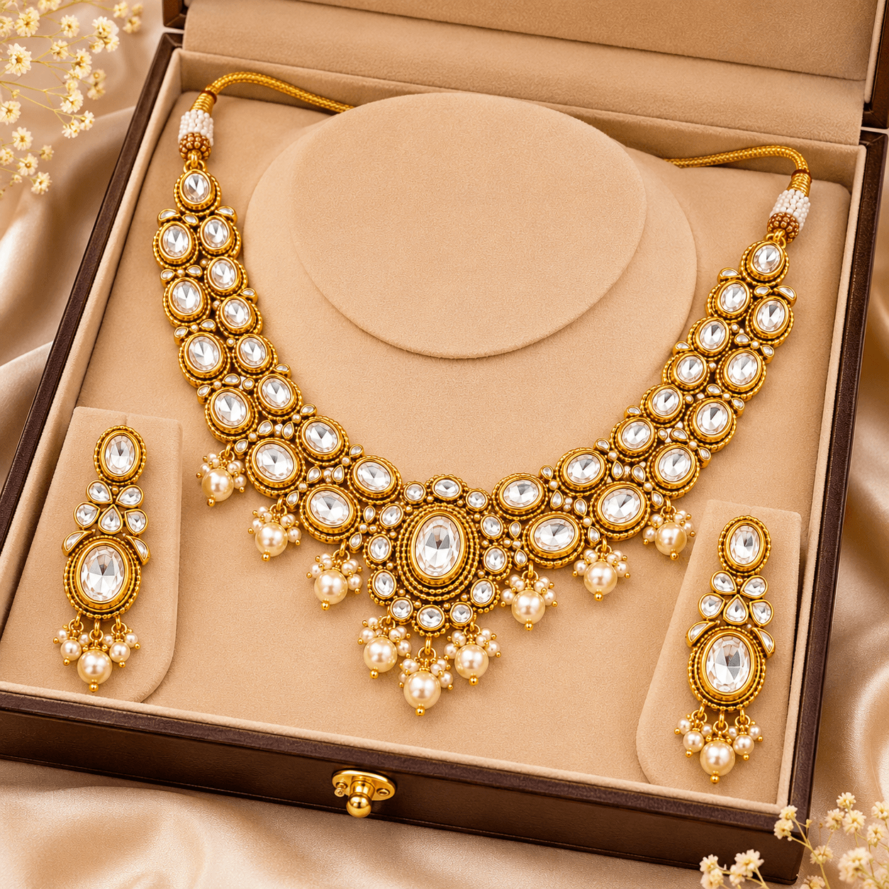 Royal Srinidhi Antique Kundan Necklace Set
