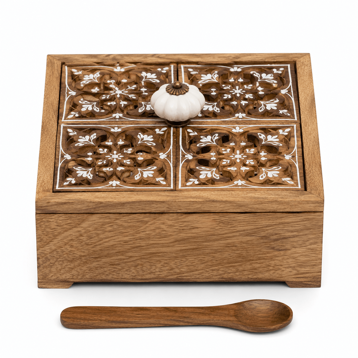 Handcrafted Sheesham Wood Multiutility Storage Box
