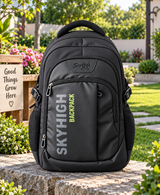 Sky High Urban Pro Black & Grey Multi-Compartment School Backpack