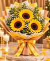Cheerful Sunflower Bouquet – 3 Sunflowers