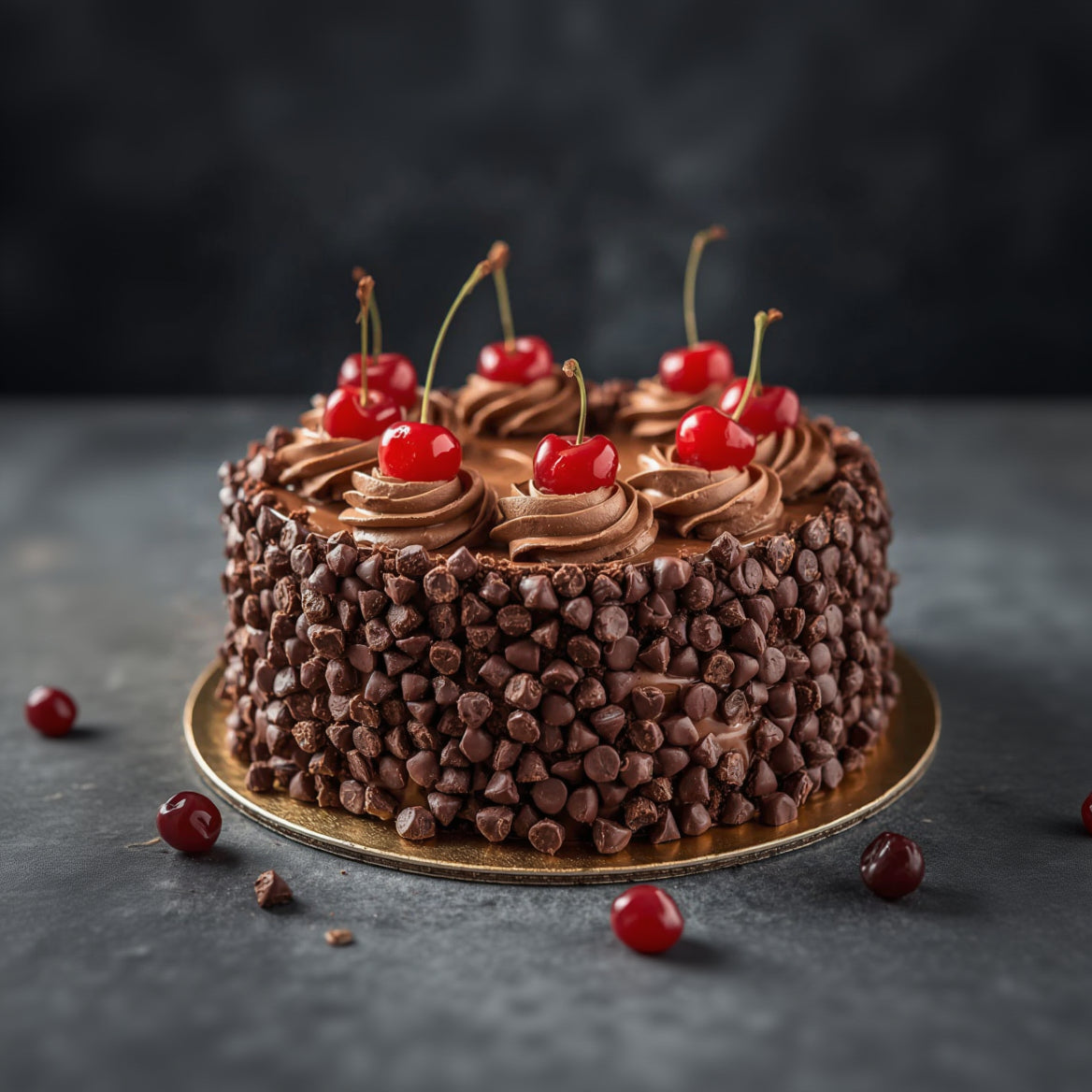 Cherry Chocolate Truffle Celebration Cake