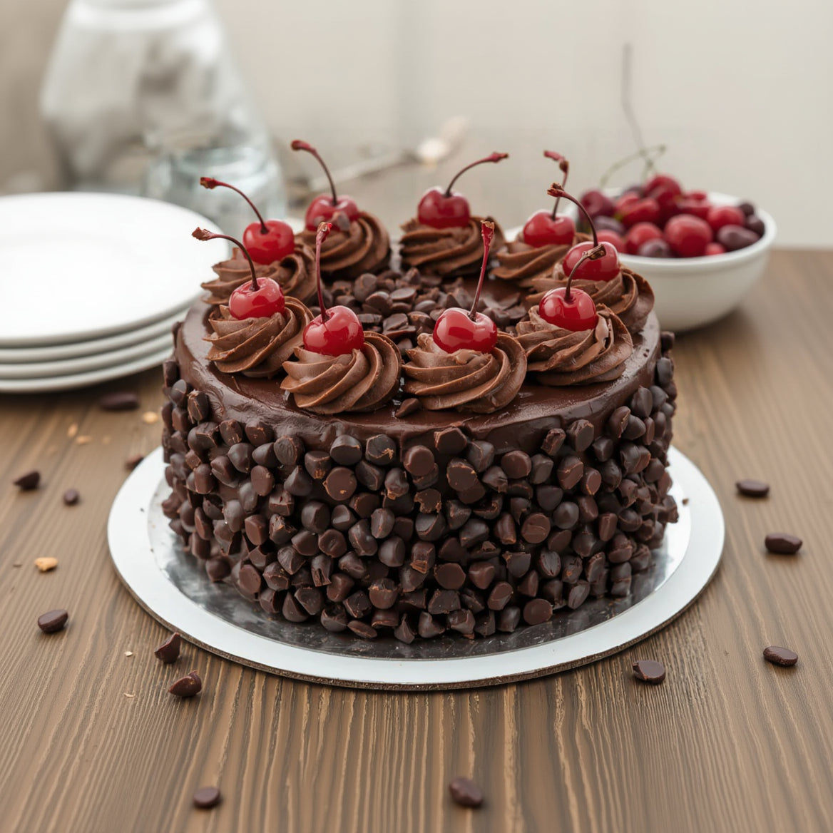 Cherry Chocolate Truffle Celebration Cake