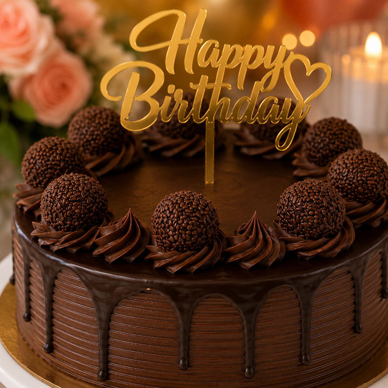 Choco Truffle Eggless Birthday Cake – 500g
