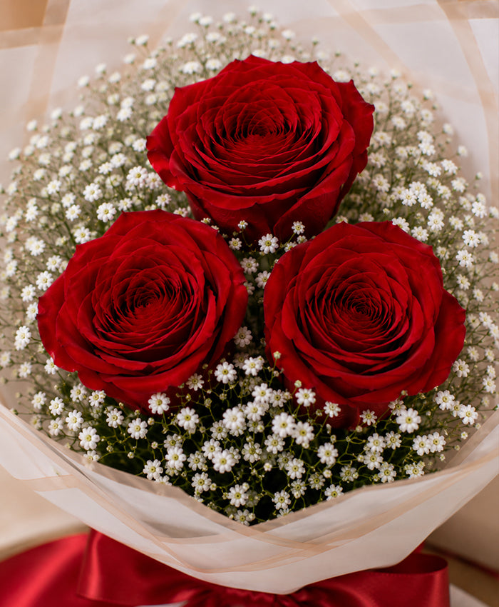 Classic 3 Red Rose Bouquet