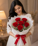 Classic 6 Red Rose Bouquet