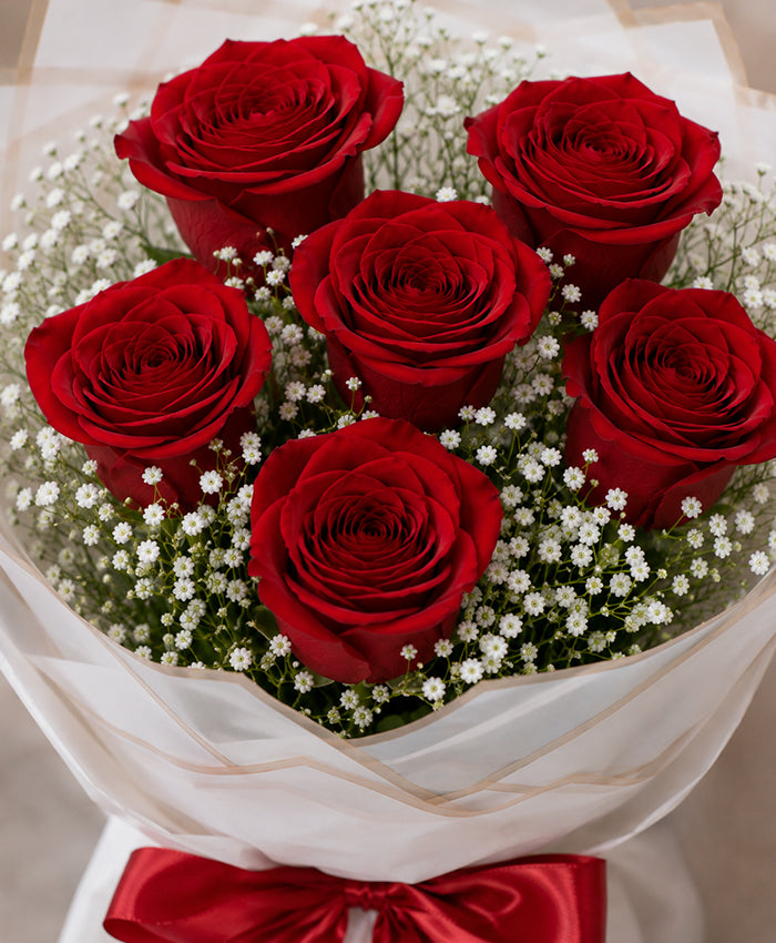 Classic 6 Red Rose Bouquet