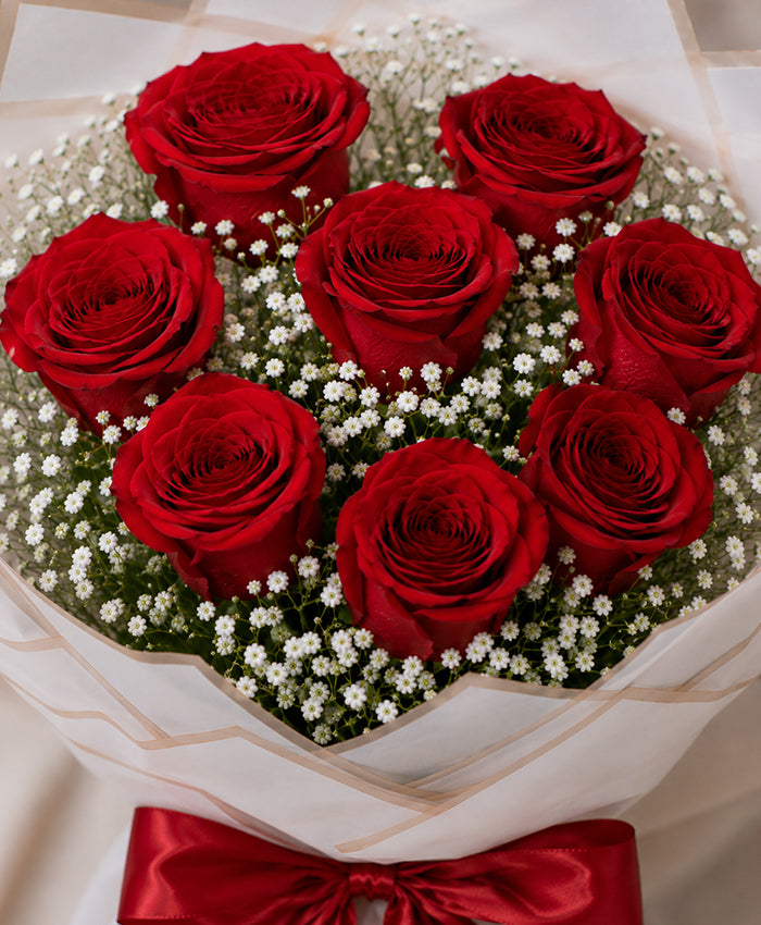 Classic 8 Red Rose Bouquet