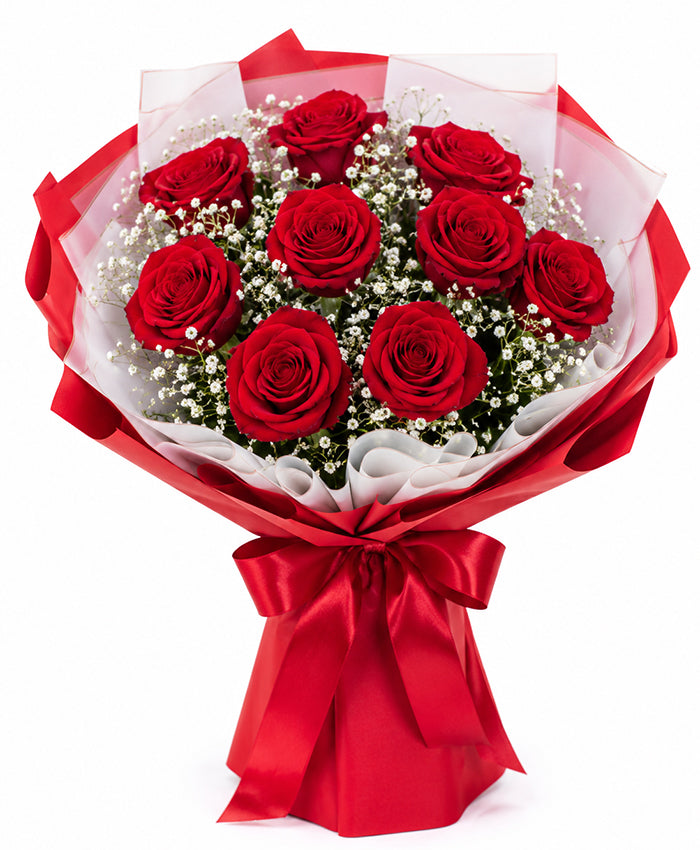 Classic 10 Red Rose Bouquet