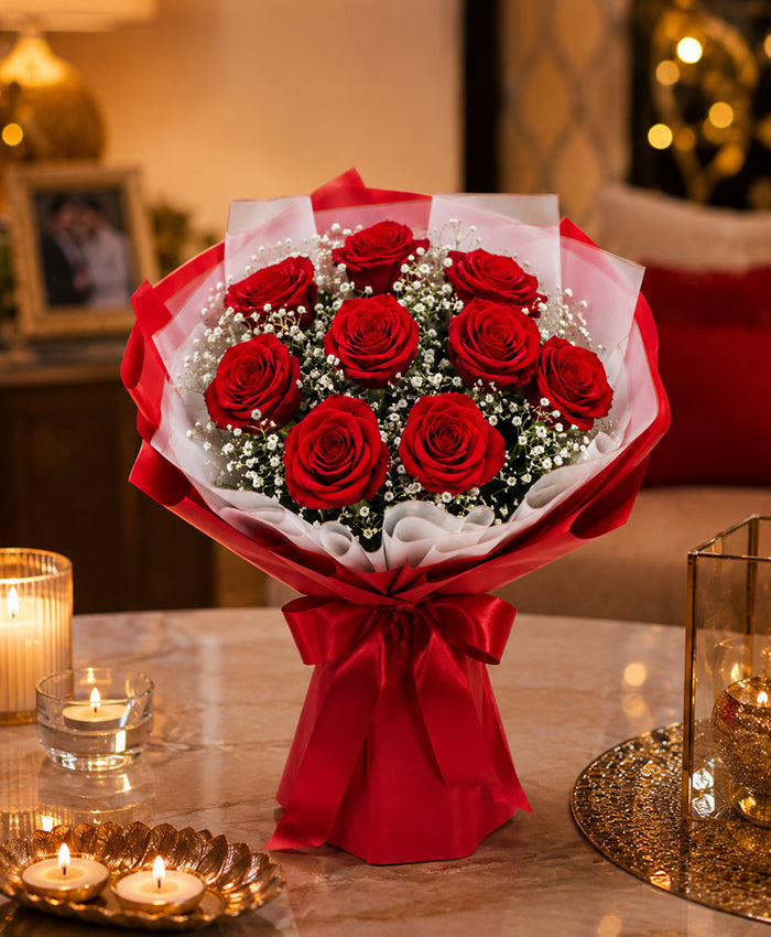Classic 10 Red Rose Bouquet