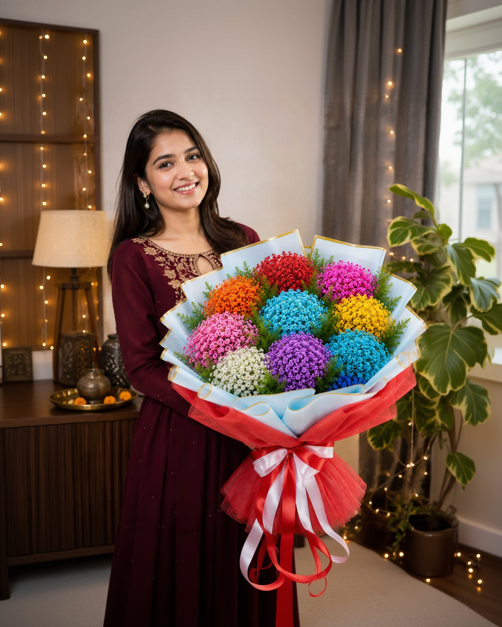 Colorful Gypso Burst Bouquet
