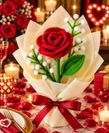 Crimson Love Handmade Flower Bouquet