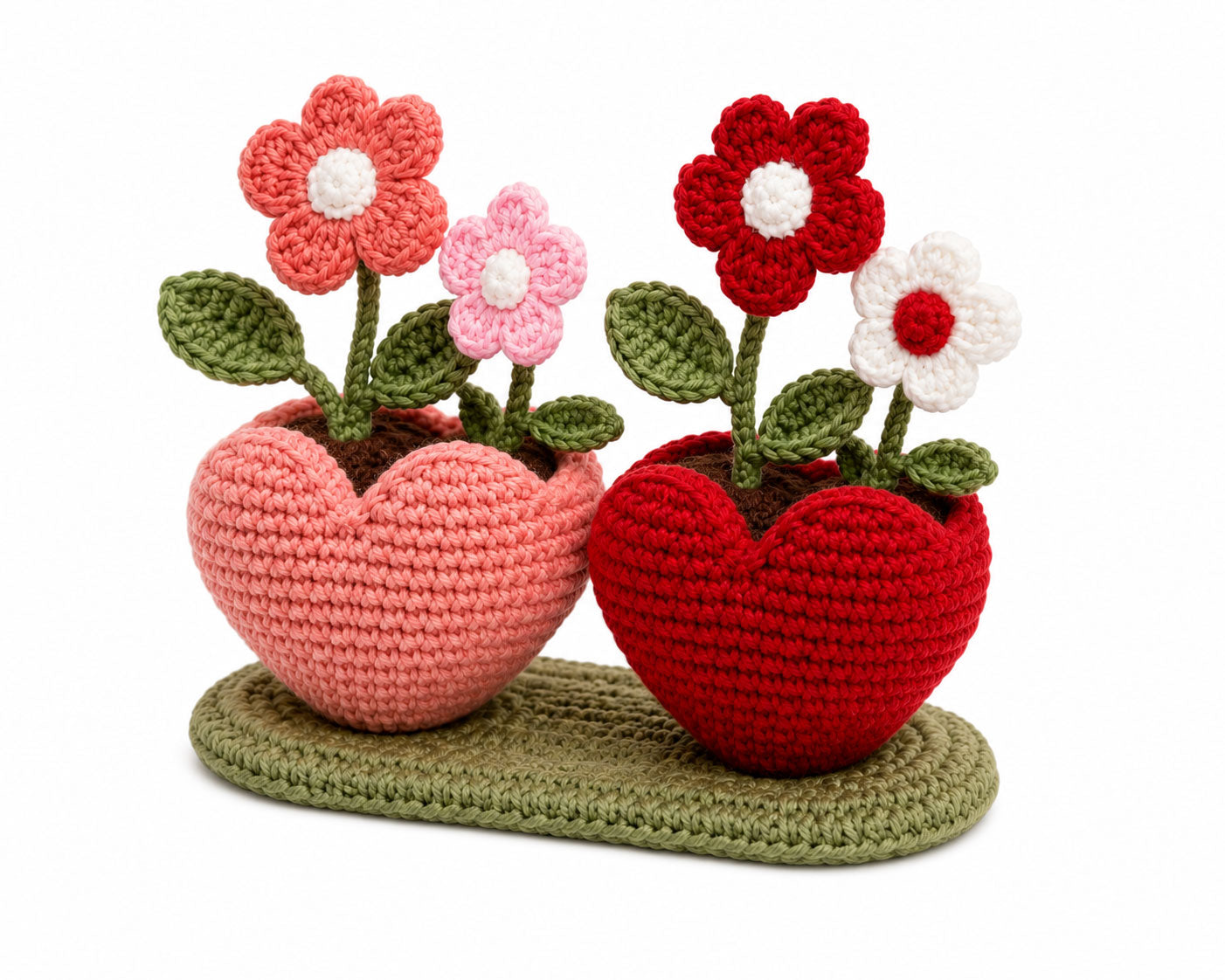 Crochet Delight Blooming Love Flowerpots