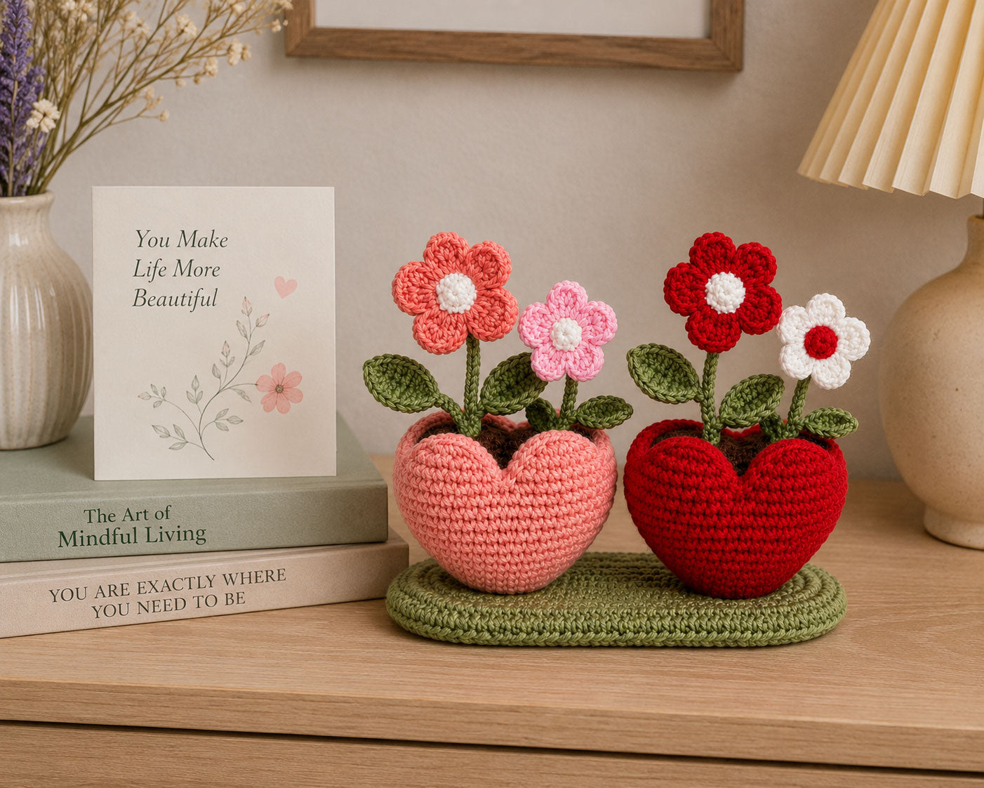 Crochet Delight Blooming Love Flowerpots