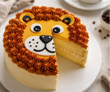 Cute Lion Theme Birthday Cake