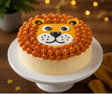 Cute Lion Theme Birthday Cake
