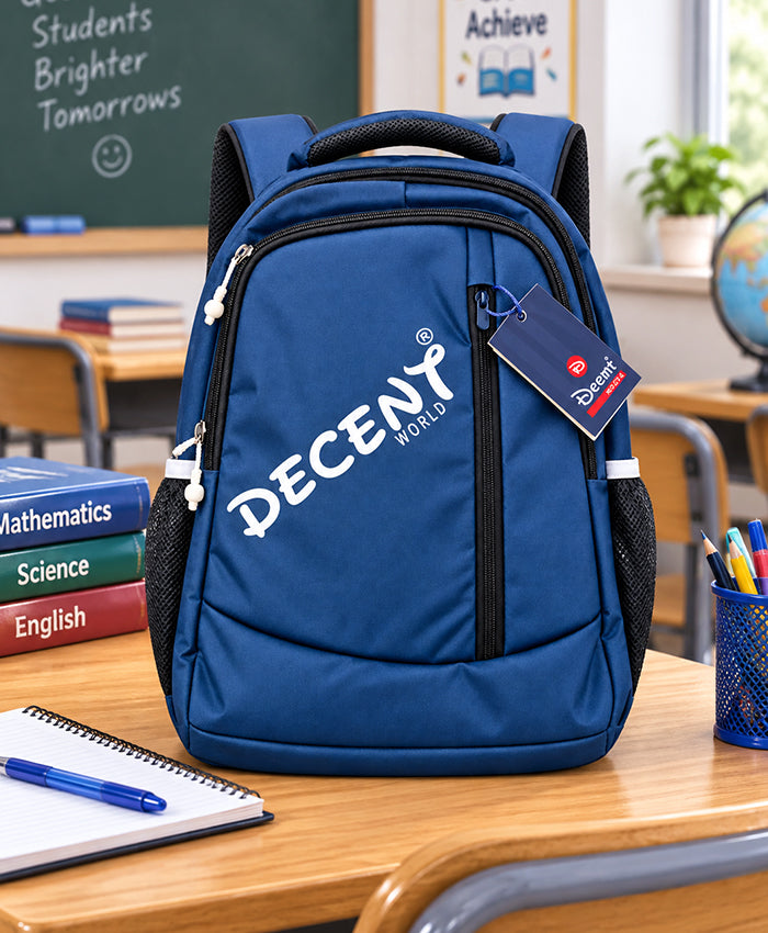 Decent World Blue Campus Rider Backpack