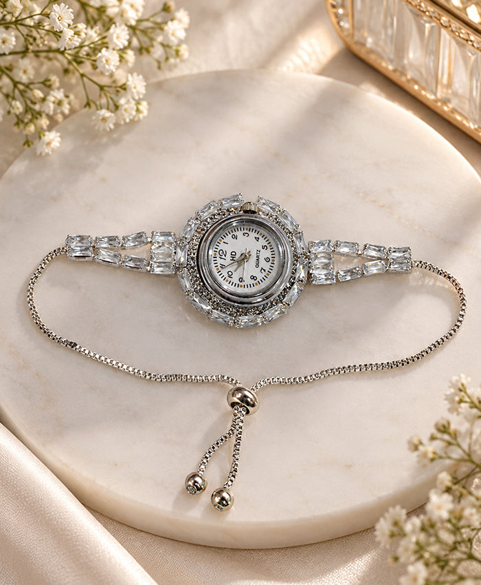 Elegant Crystal Bracelet Watch for Women