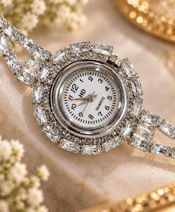 Elegant Crystal Bracelet Watch for Women