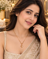 Elegant Gold-Tone Heart Pendant Necklace