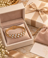 Elegant Gold-Tone Marquise Crystal Open Bangle Bracelet